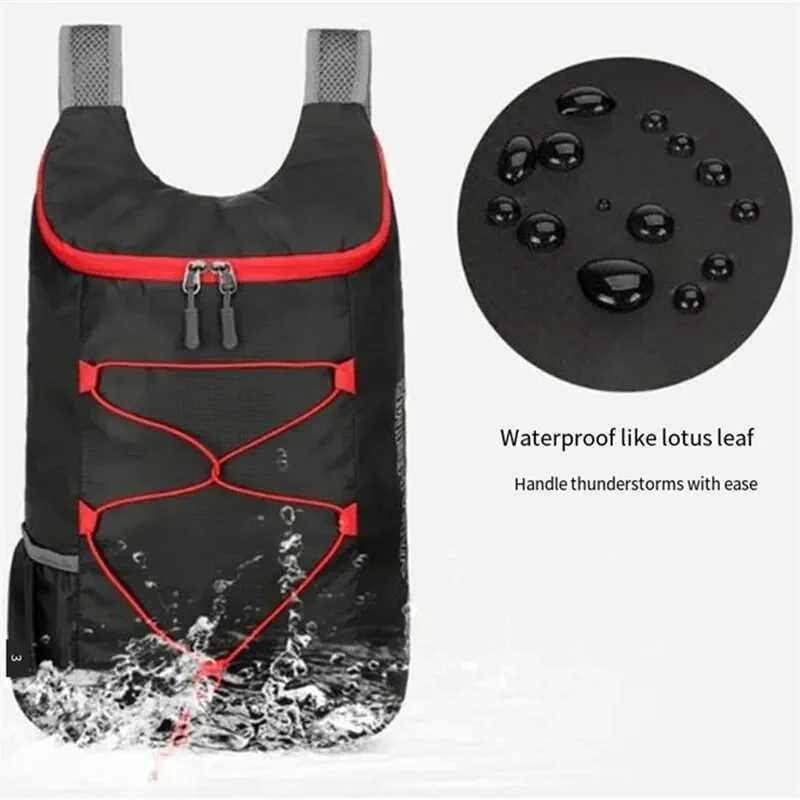 Multifunctional Outdoor Folding Backpack High Density Lightweight Waterproof Nylon Fabric Sports Bag for Camping Hiking Travel W250603