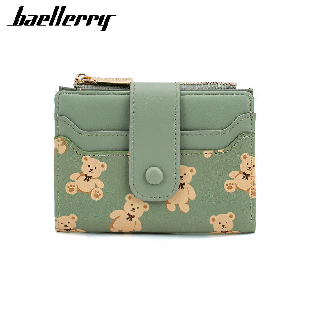 Women's Wallet Short New Baellerry Fashion Animal Print Thin Zipper Coin Purse Card Holder