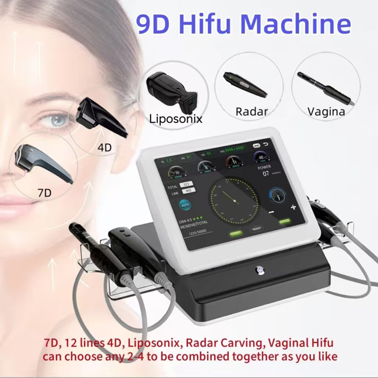 New 4D 7D Vmax Liposonic Hifu Slimming Skin Firming Vaginal Tightening Liposonix 7d Hifu Wrinkle Removal Body Slimming Face Lifting Body Sculpting Fat