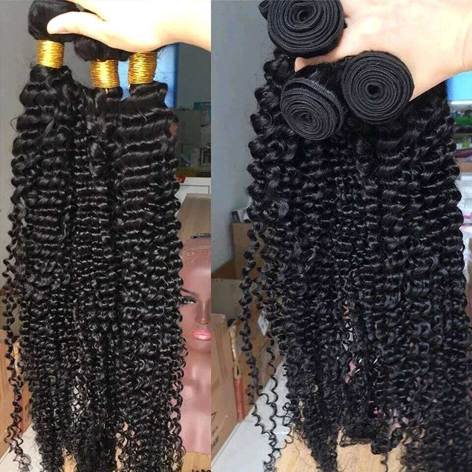 30 Inch Deep 1 3 4 Deal Bralizian Weave 100% Virgin Human Hair Water Wave Curly Bundles Extensions