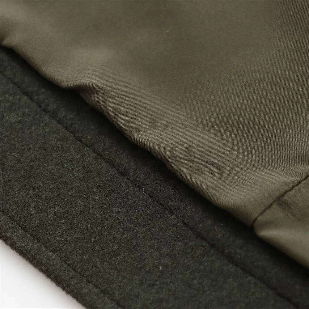 PB&ZA Autumn/Winter New Products Fashion and Leisure Women's Clothing Flip Collar Zipper Pocket Decoration Jacket Coat