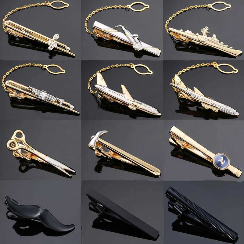 Aircraft tie clip fashionable mens shirt pilot tie accessory pin airplane music tie clip manufacturer direct wholesale W250604