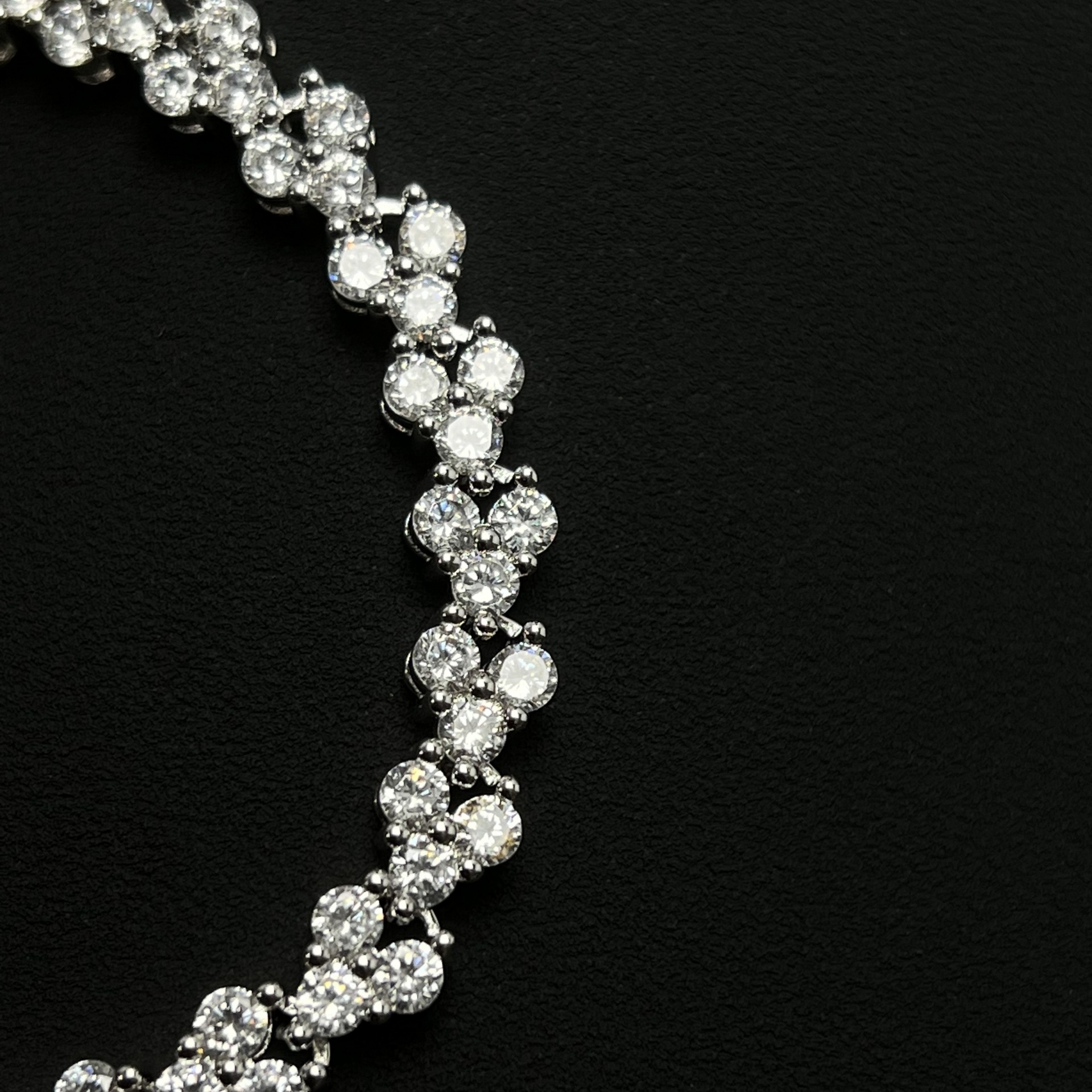 Stylish Multi-Layered Diamond Band Exquisite Handcrafted Luxury Bracelet