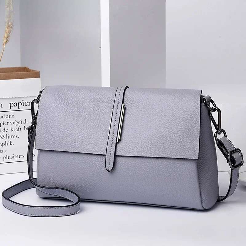 New Arliwwi Designer Real Cow Leather Lady's Flap Messenger Bags Soft Genuine Cowhide Functional Shoulder Handbags