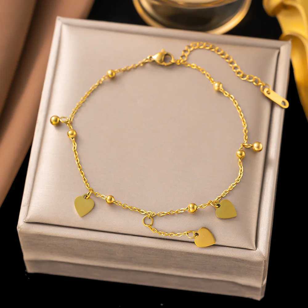 Love Heart Tassel Anklet for Women Delicate Pendant Anklet Bracelet Fashion Summer Jewelry Gifts W250604