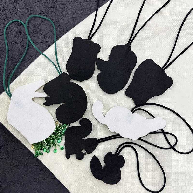 Handmade Beaded Animal Keychains Cute Panda Squirrel Parrot Hanging Rope Patch For Bag Decor Lanyard Pendant Bag Accessories W250604