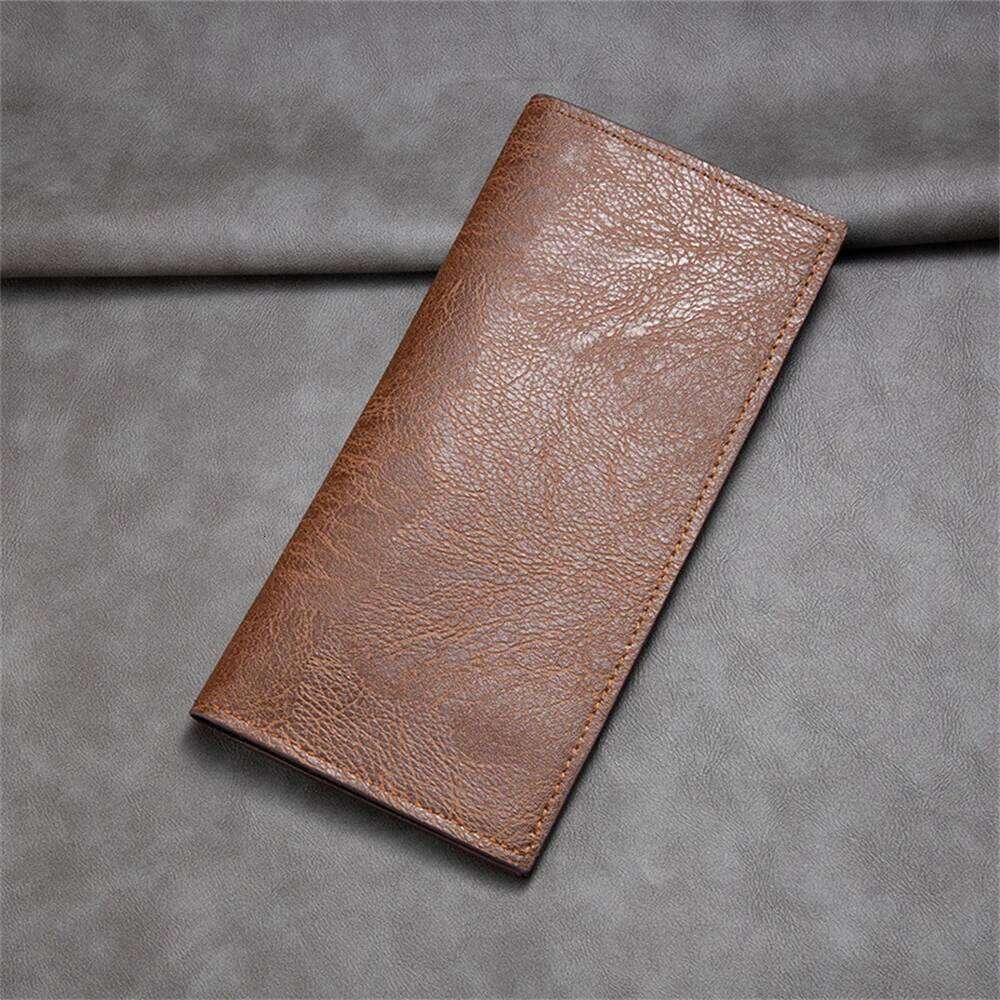 Men's Wallet PU Leather Multi Functional Long Travel Thin Youth Bag Large Banknote Passport Card Holder Money Purses