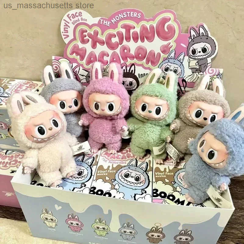 The Monsters Heartbeat Macaron Enamel Face Blind Box PVC Figurine Tabletop Ornament Kawaii Doll Kid Birthday Gift y250604IDXV
