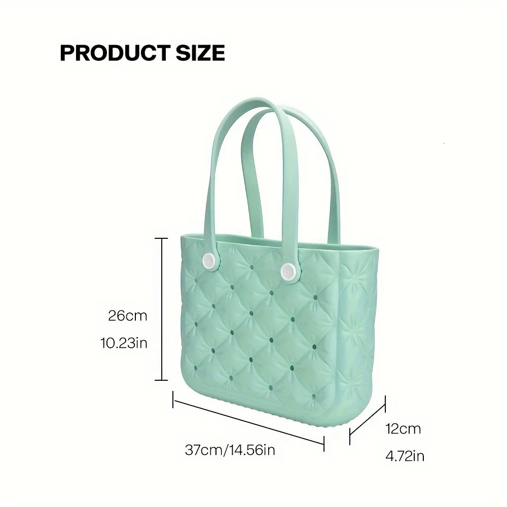 EVA Waterproof Handbag Beach Leisure Dopamine Candy Solid Color Printed High Quality Bag 250603