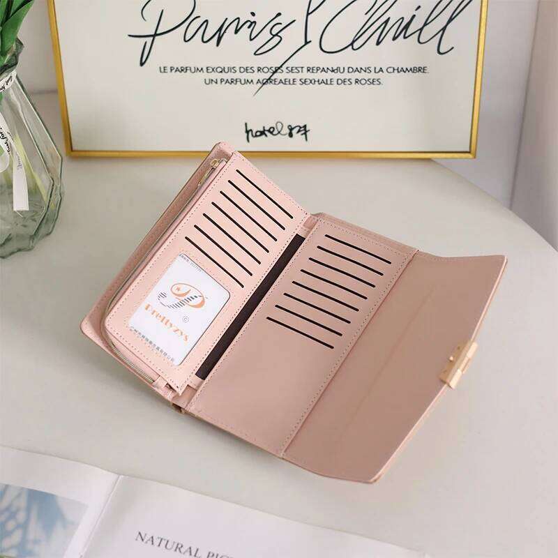 spring new women's long wallet high texture PU leather multi-functional simple fashion all-in-one large capacity hand bag g