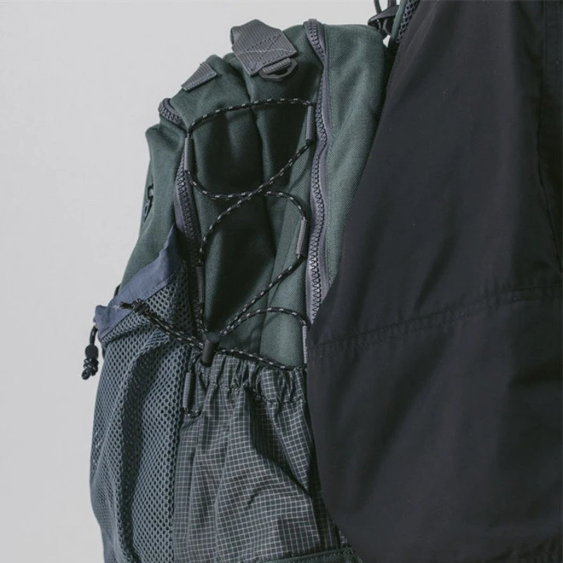 High-capacity Casual Grunge Men Backpack Vintage Y2k Aesthetic Streetwear Backpacks Casual All Match Trendy Drawstring Rucksacks 250530