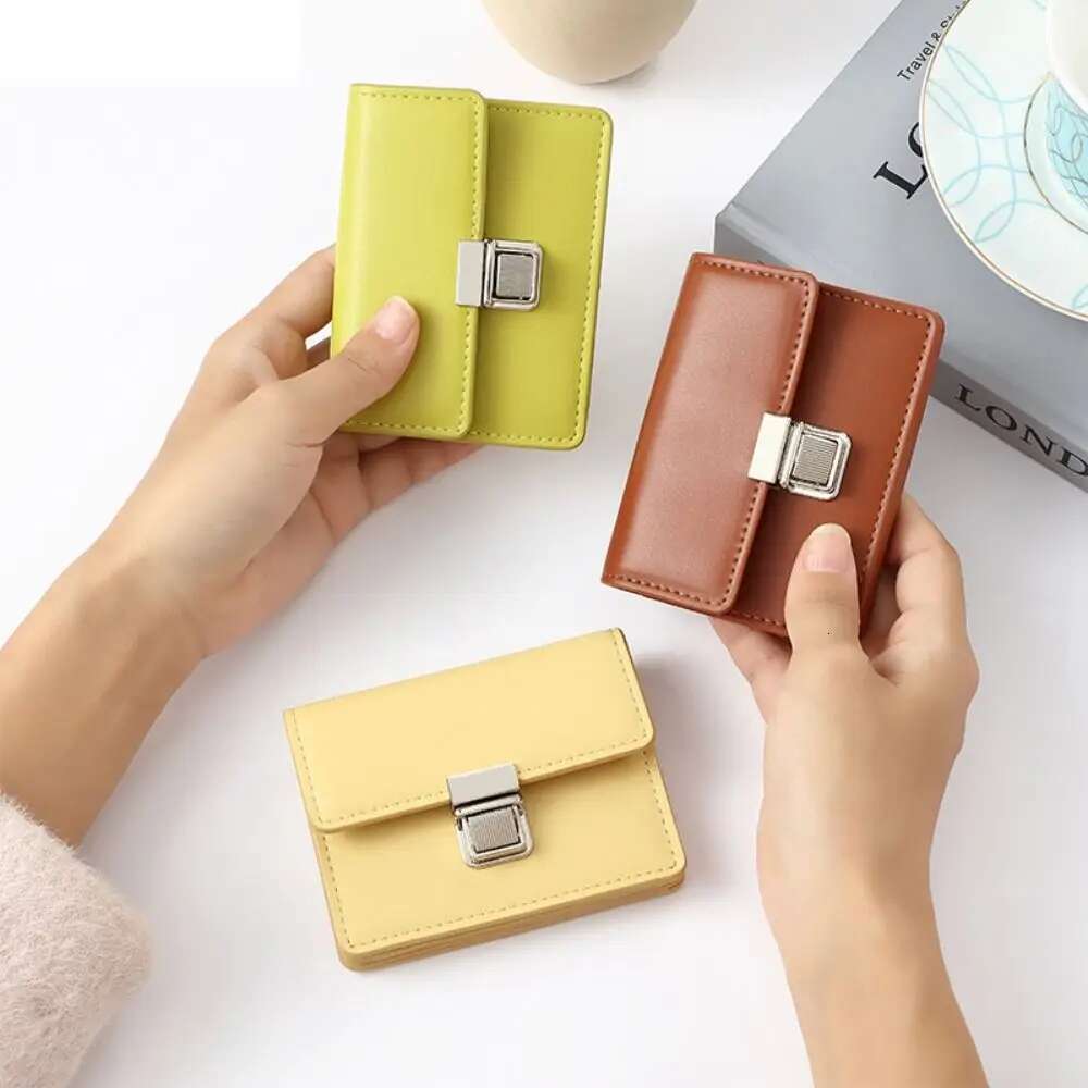 Fashion PU Leather Women Wallets Large Capacity Portable Money Bag Solid Color Small Coin Purse Female