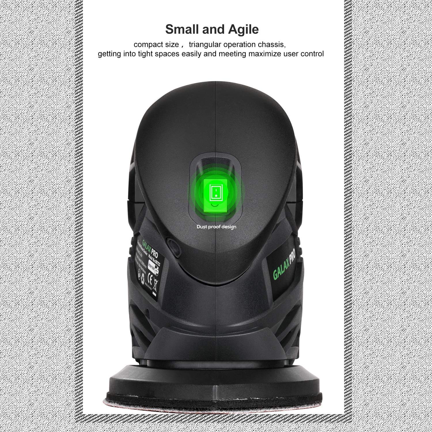 GALAX PRO Cordless Detail Sanders 20V, 20Pcs Sandpapers 12000RPM Sanders with Dust Collection System for Tight Spaces Sanding Battery and Charger Incl