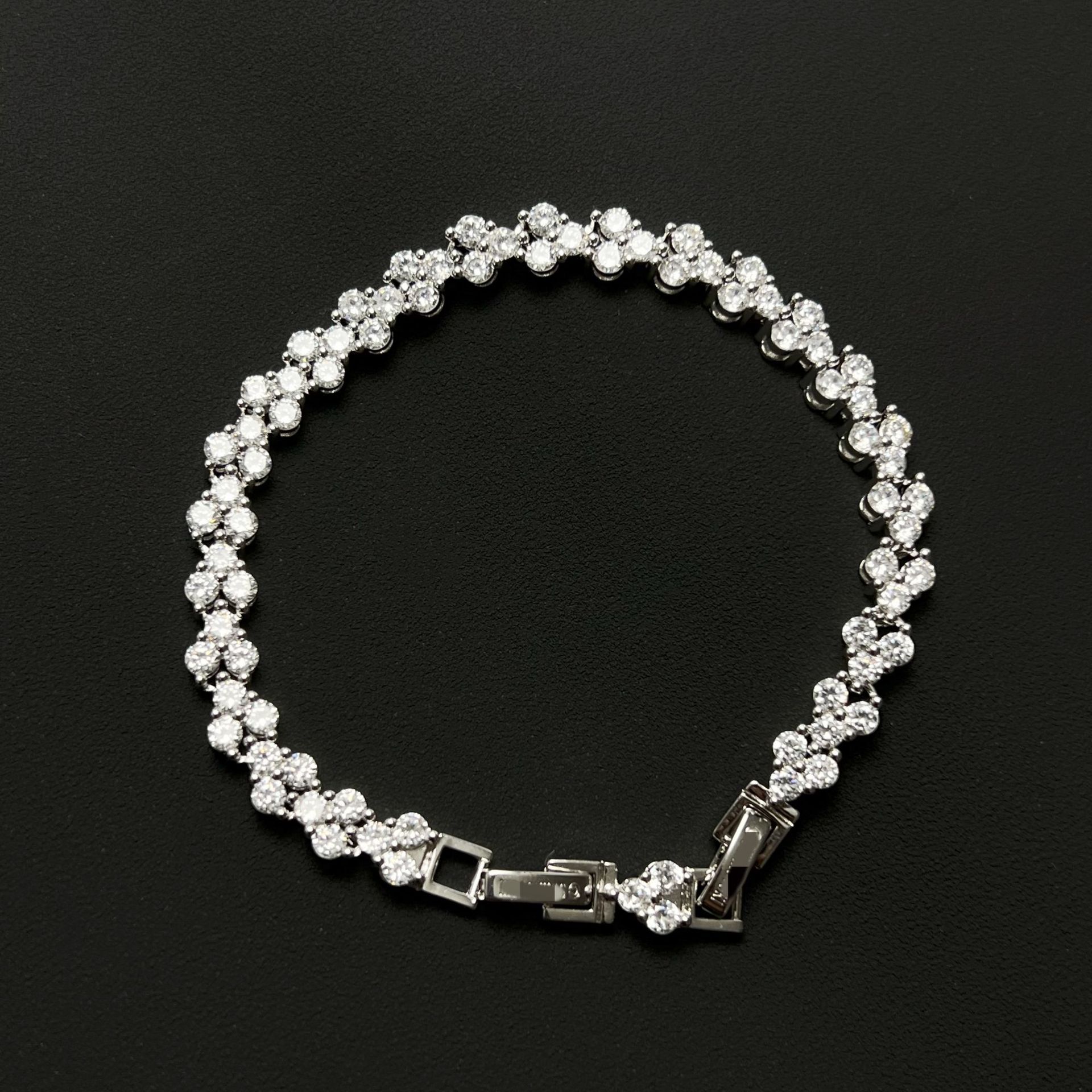 Stylish Multi-Layered Diamond Band Exquisite Handcrafted Luxury Bracelet