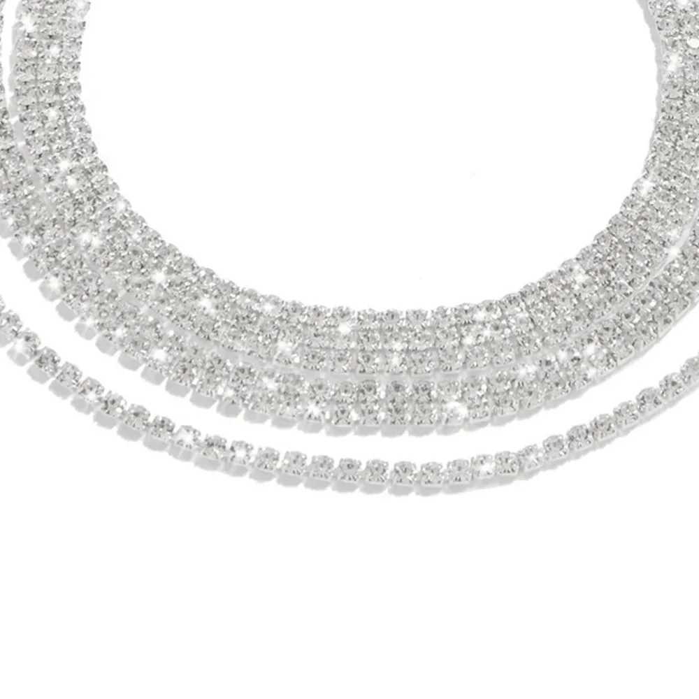 Stonefans 2023 Layered Barefoot Anklet for Women Bracelets Jewelry Leg Rhinestone Foot Chain Summer Beach Holiday Jewelry Gifts W250604