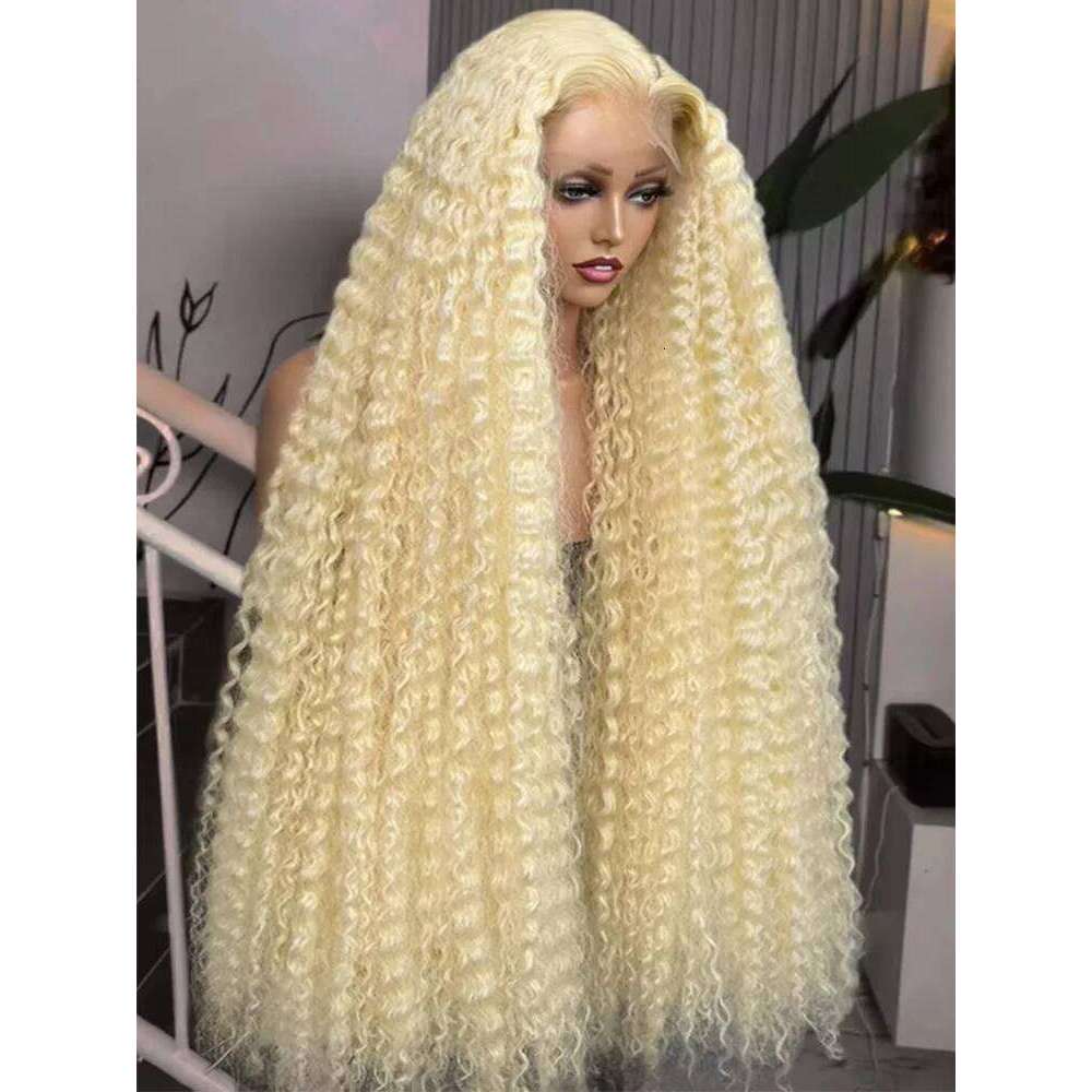 Curly 250% 13x6 HD 30 40 Inch 613 Honey Blonde Color Human Hair Wigs 13x4 Loose Deep Wave Lace Frontal Brazilian Remy Wig