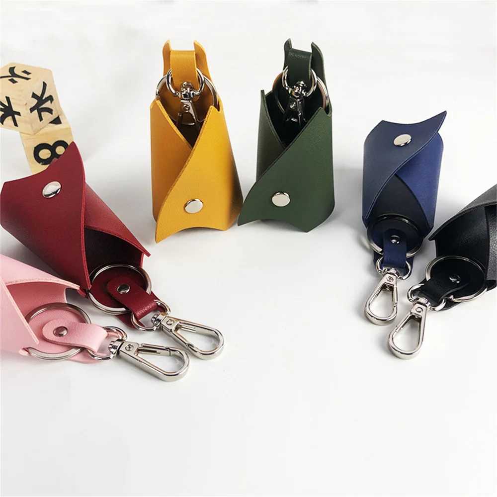 Fashion Bat Shape PU Leather Keychain Multicolor Car Key Protective Cover Keyring Women Men Anti-Lost Waist Key Bag Accessories M250604