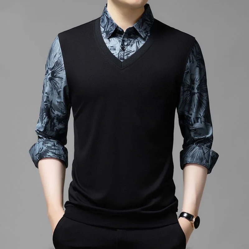 Fashion Men Social Business Plaid Polo Shirts England Style Spring Autumn Lapel Long Sleeve Male Clothes Loose Casual Tops 250604Z