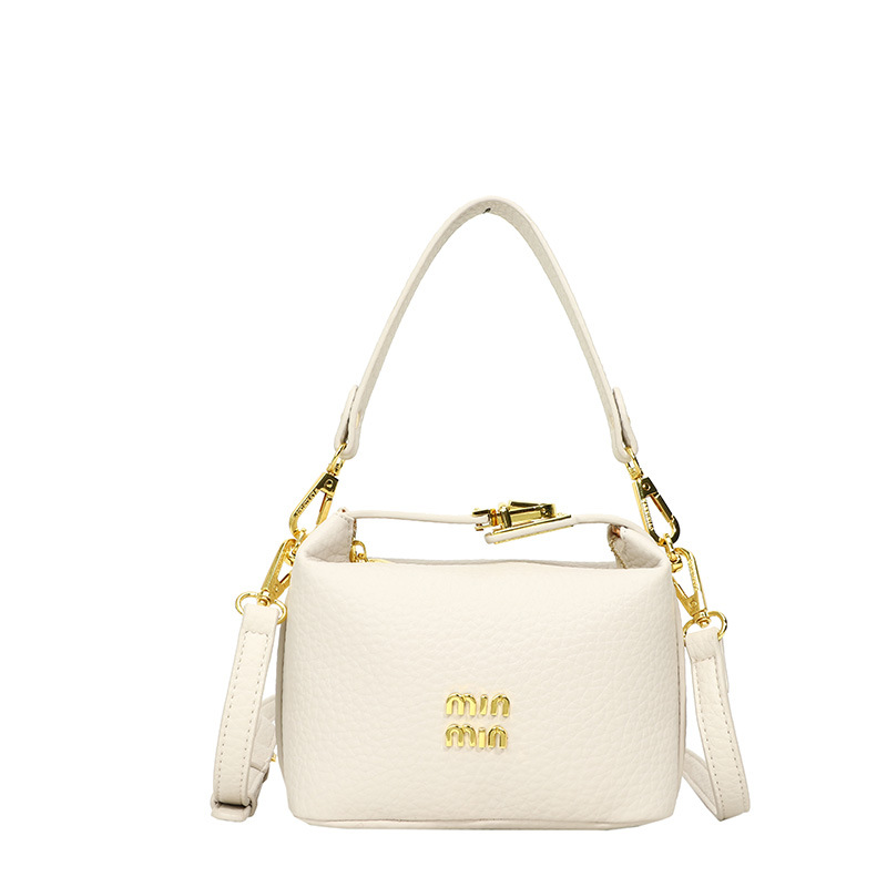 2025 Spring/Summer New Soft Leather Comfortable Women's Handbag Simple Versatile Letter Printed Shoulder Bag Crossbody Bag