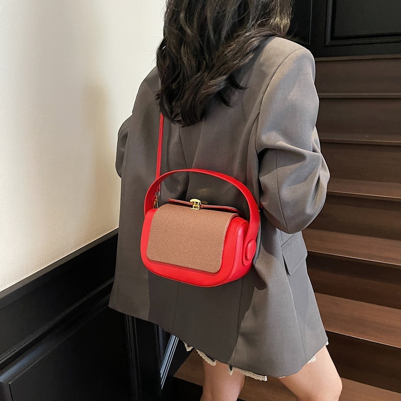 designer High-end Luxury Retro Handbag Box Bag for Women 2025 New Niche Fashion Patchwork Shoulder Crossbody Bag