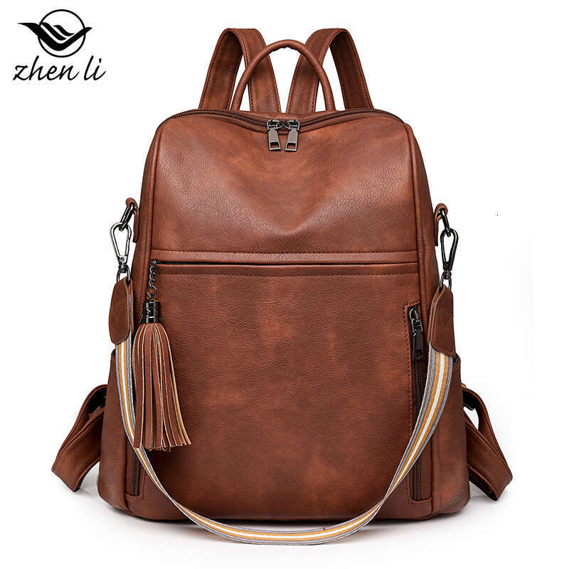 zhenli Women's Backpack New Casual Multi-functional Large Capacity Shoulder Crossbody Bag