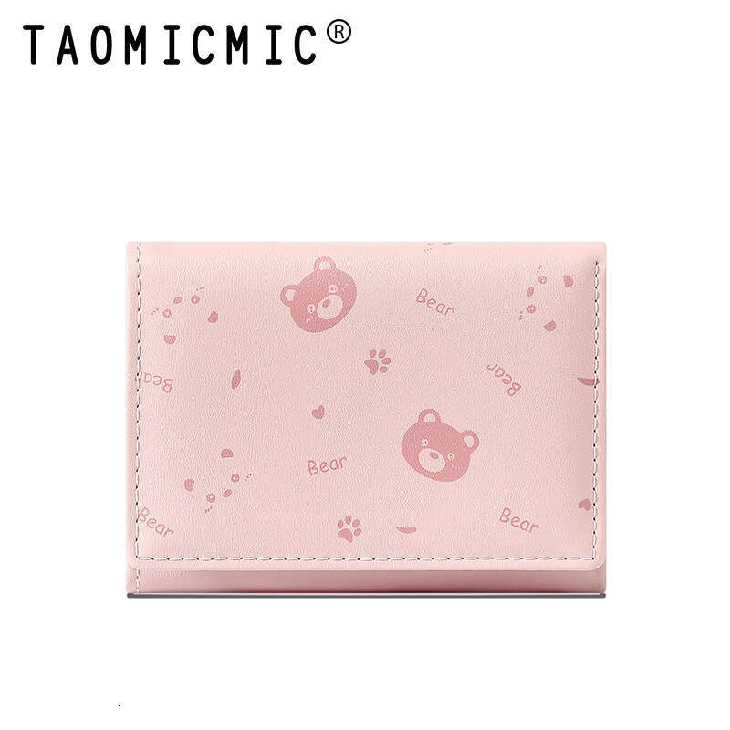 Korean Style Fresh Short 70% off Cute Bear PU Leather Women's Handbag Wallet