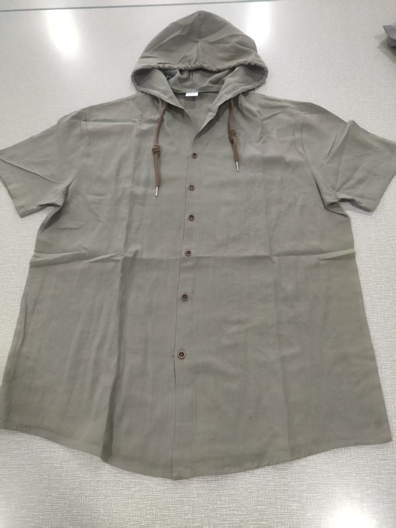 men shirt Summer Casual Shirts For men Cotton Linen Hoodies Men Summer Thin Breathable Linen Loose Hooded Size: S-3XL (European Size)