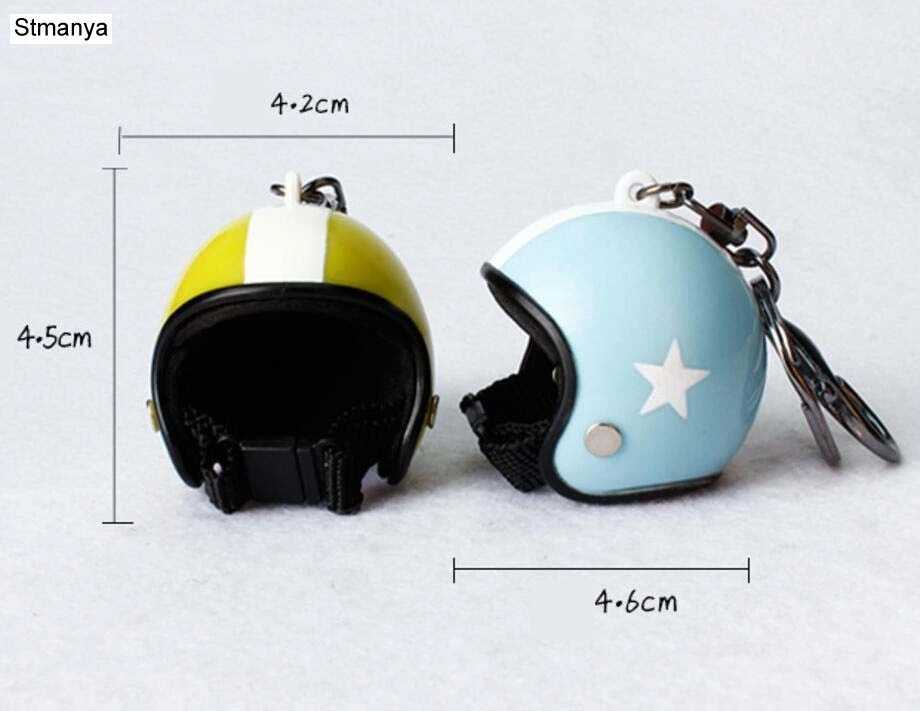 New Motorcycle Helmets Key chain Women men Cute Safety Helmet Car Keychain Bags Hot Key Ring gift Jewelry M250604