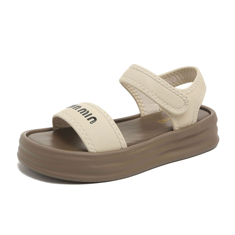designer shoes Women's 2025 Summer Women's Flat soled Student Sports Sandals for Outdoor Wear Suitable for Dresses Casual Velcro Beach Sanda