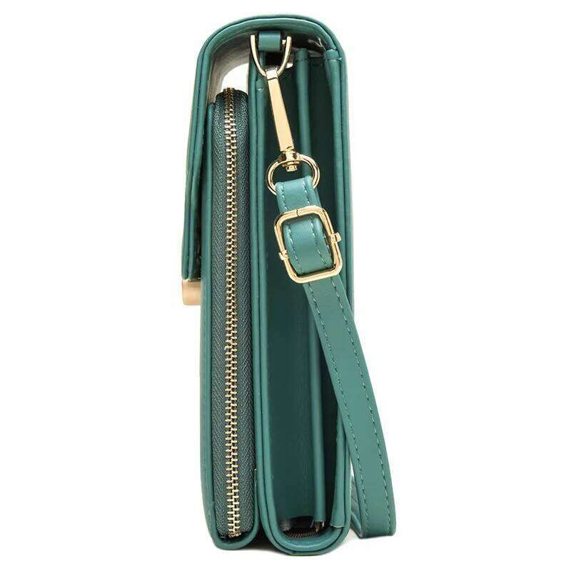Foreign trade new mobile phone bag Japan and South Korea small fresh vertical buckle clamshell multi-function zipper large