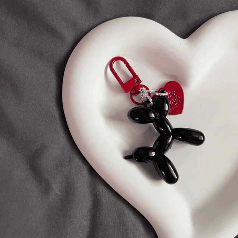 Cute Fashion Keychain Balloon Dog Keychains for Women Bag Pendant Charms Jewelry Girls Car Key Chain Decoration Accessories W250604