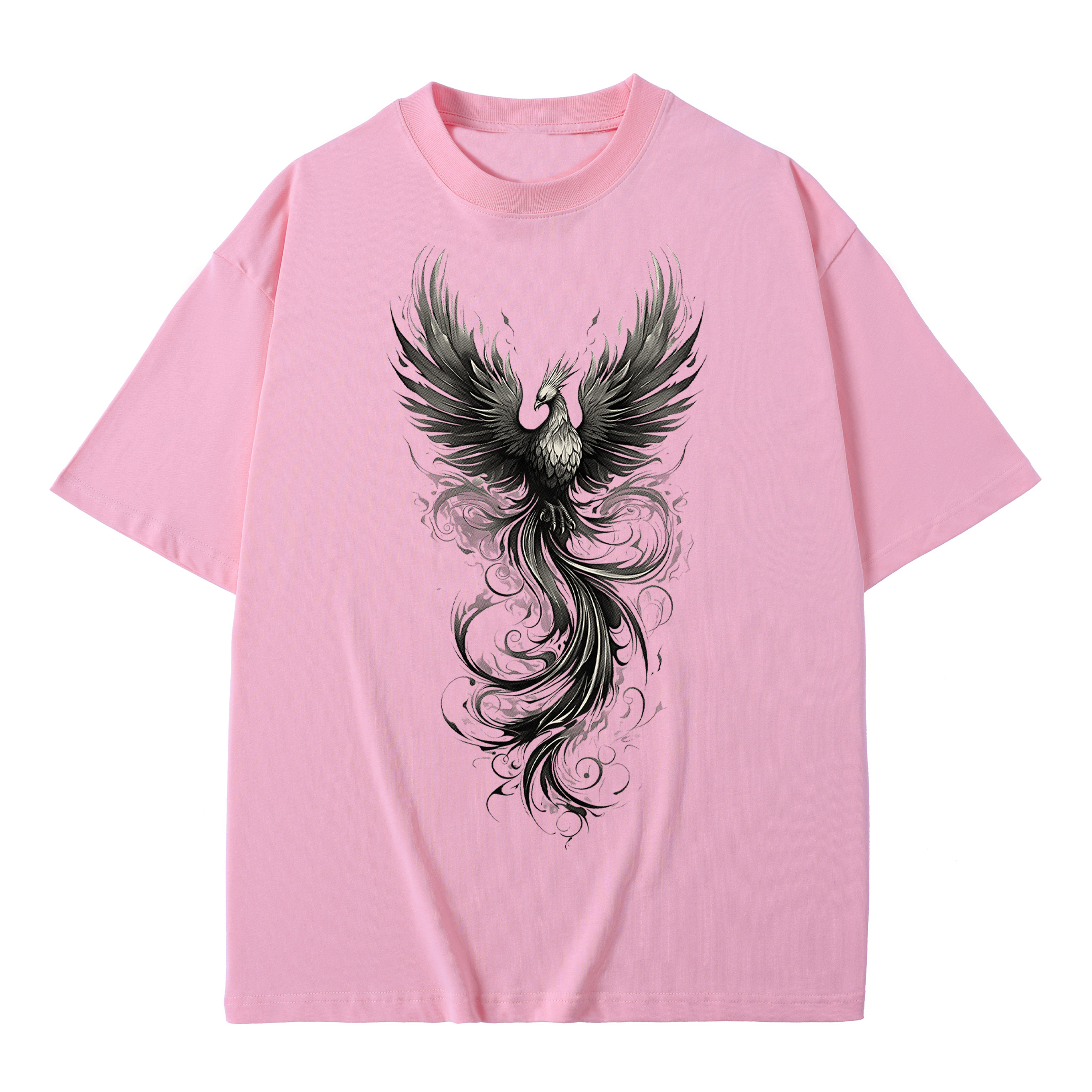 T-shirt men's top designer cotton T-shirt Silver the phoenix short sleeved clothing high-quality fashionable T-shirt BROADTRUE