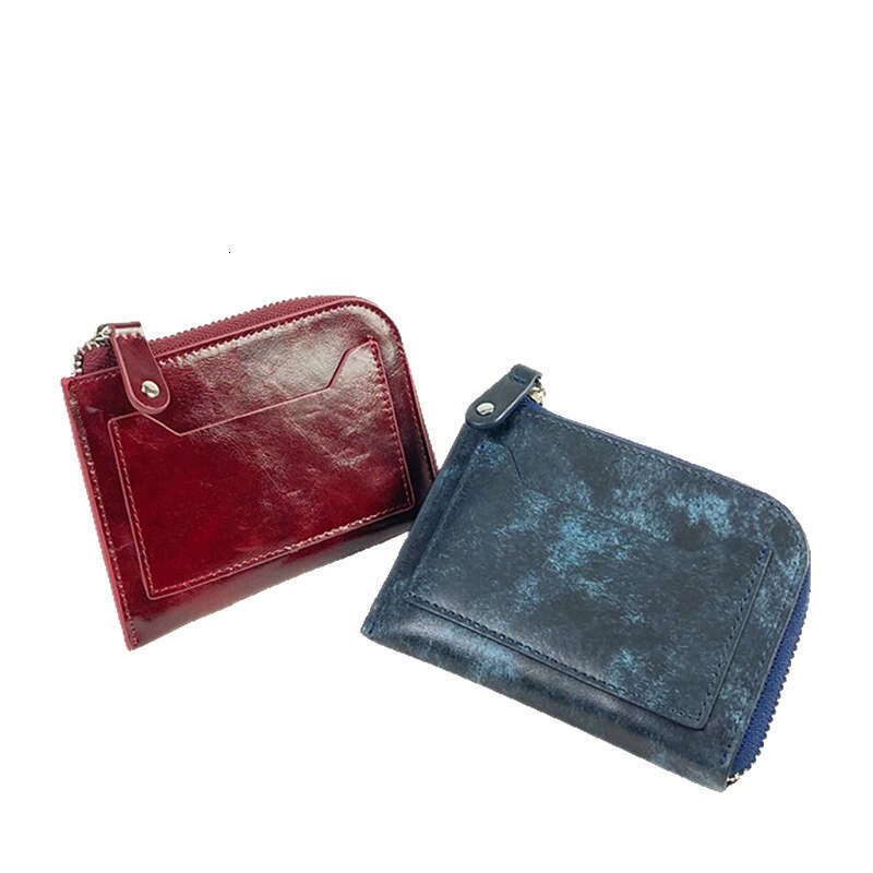 Portable Short Women's Genuine Leather Large Capacity Multi-Functional Coin Multi-Card Slot Zipper Wallet