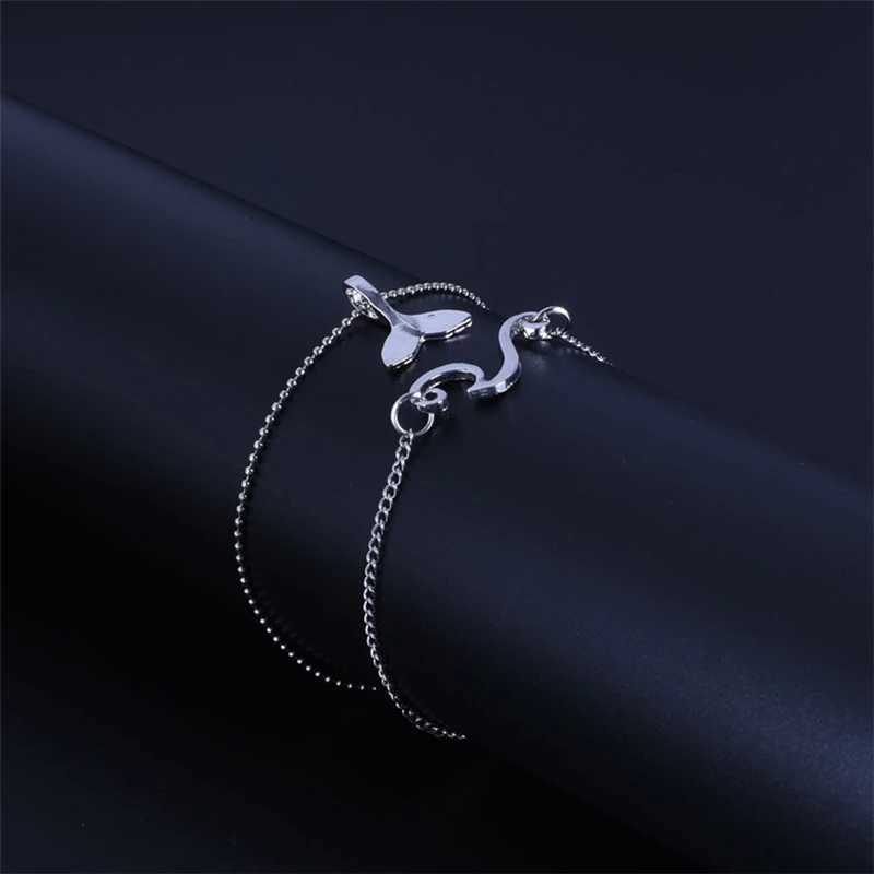 Bohemian Ocean Wave Whale Tail Anklet Bracelets Women Beach Ankle Chain Foot Bracelet Summer Jewelry W250604