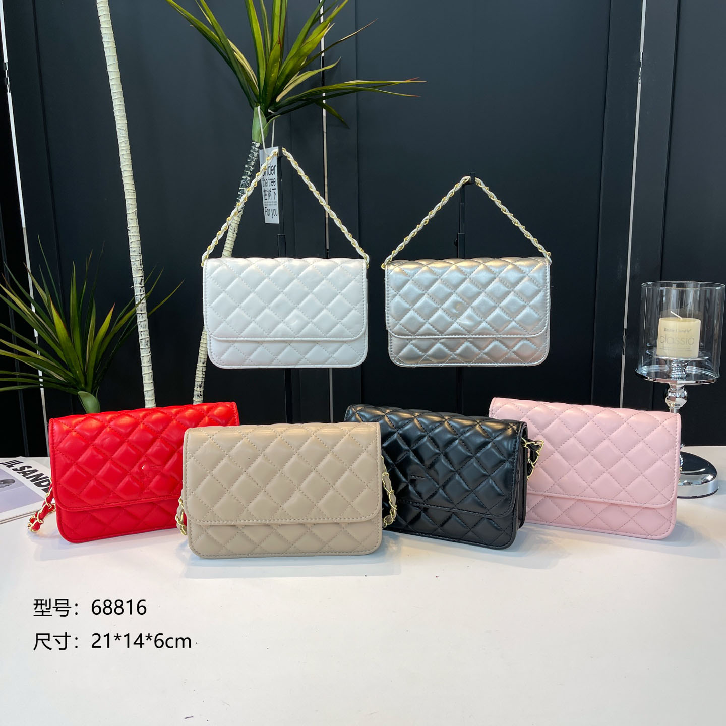 Top quality designer shoulder bag chain strap handbag plaid purses double letter solid buckle sheepskin caviar pattern womens luxury evening Flip Cover bags totes