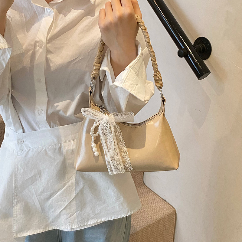 designer Korean Style Simple INS Women 2025 New Trend Versatile Commuter Shoulder Bag Casual Bowknot Handbag Underarm Bag