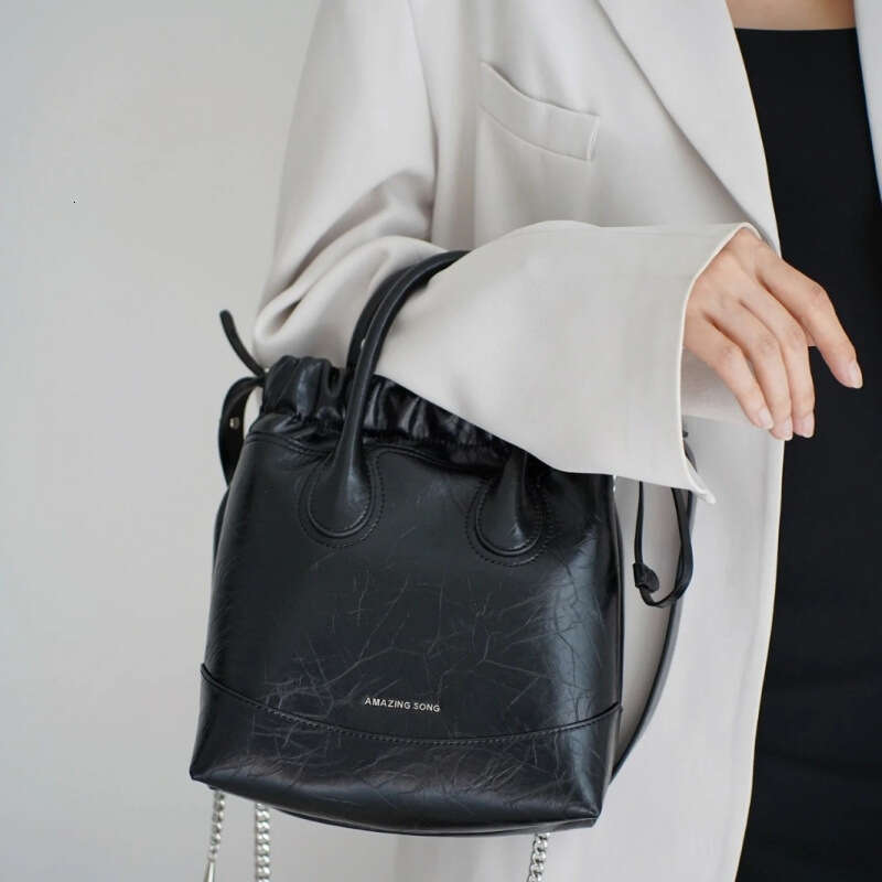 Women's Bags Designer Women's Bags Designer Amazing Song New Small Shoulder Genuine Leather Sequin Pearl Crossbody AS Handheld Bucket Bag