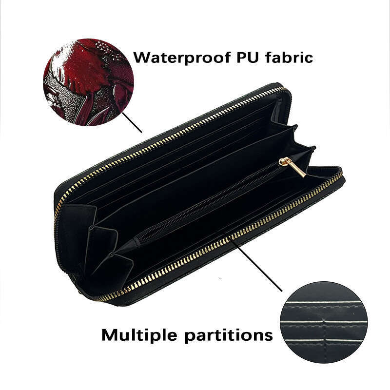 New Women's Long Wallet Korean Style Fashion Handheld Clutch Coin Purse Zipper Multifunctional Ladies' Phone Bag