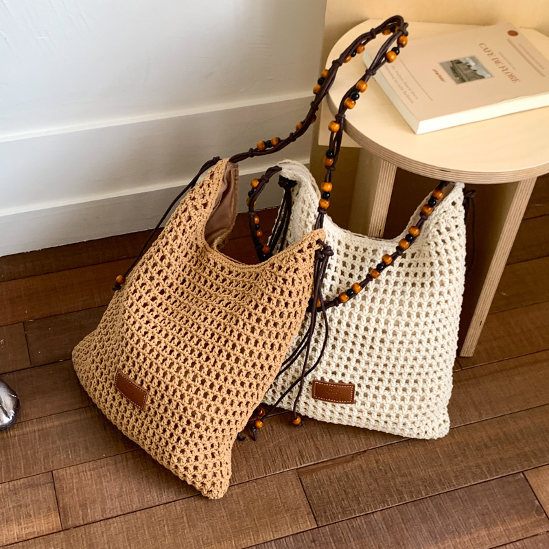 designer Korean Style Underarm Woven Bag 2025 Summer Beach Vacation Casual Straw Bag Large Capacity Simple Versatile Tote Bag