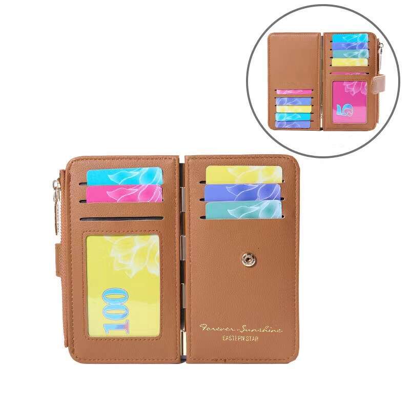 New Style Card Holder High-end Multi-card Slot Large Capacity Wallet Fashion Metal Zipper Multi-functional Coin Purse