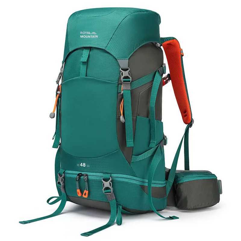 48L Camping Backpack Travel Bag For Men Large Capacity Outdoor Sport Trekking Hiking Mountaineering Shoulder Bag with Rain cover W250603