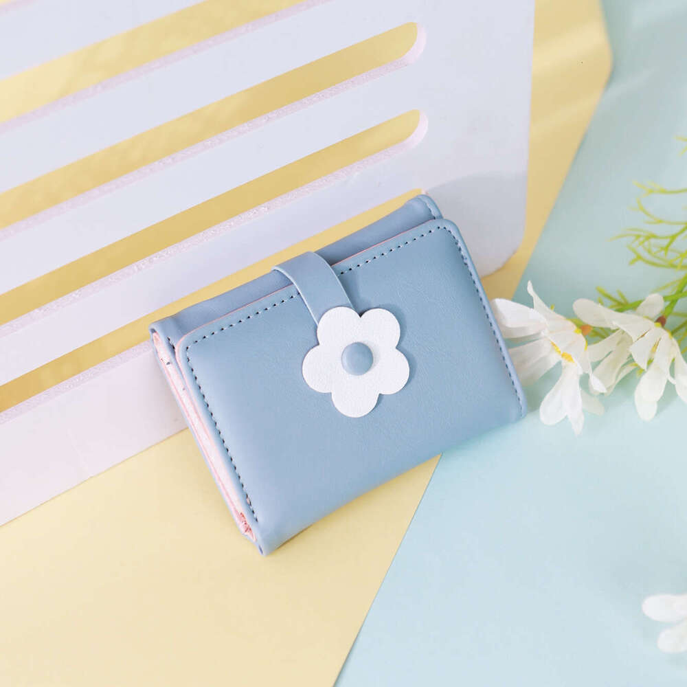 Trendy Coin Purse 2025 Women's Short Cute Small Flower Korean Style Student 70% off Wallet Card Holder