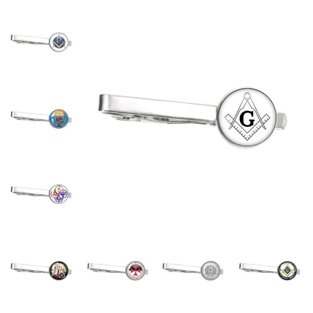 Silver Color Alloy Tie Clip Men Necktie Tie Clasp Gentleman Freemasons Illuminati Templars Tie Pin Mens Accessories W250604