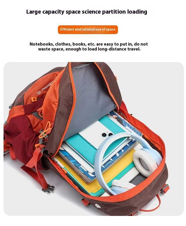 Outdoor Sports Bag Nylon Waterproof Large Capacity Travel Cycling Backpack Fashion Hiking Bag W250603