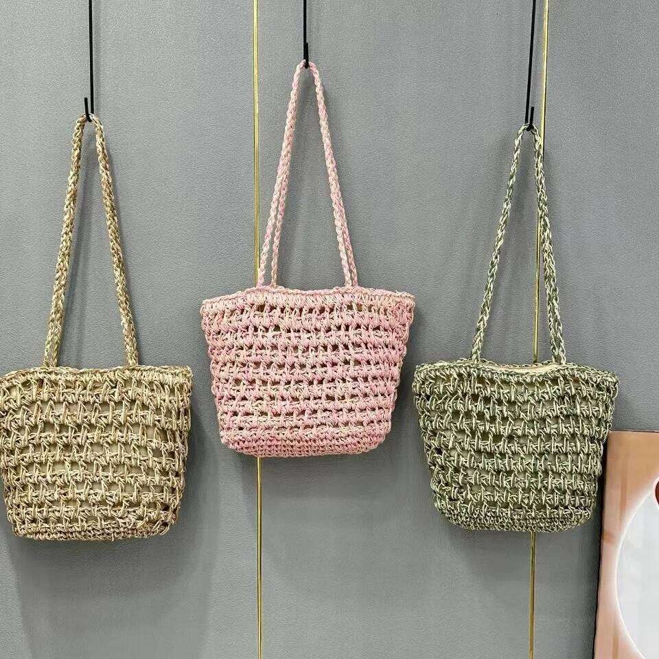 Straw Tote Bags For Women Designer Handbag And Purse 2025 New In Handmade Weave Large Capacity Shoulder Casual Beach Bag
