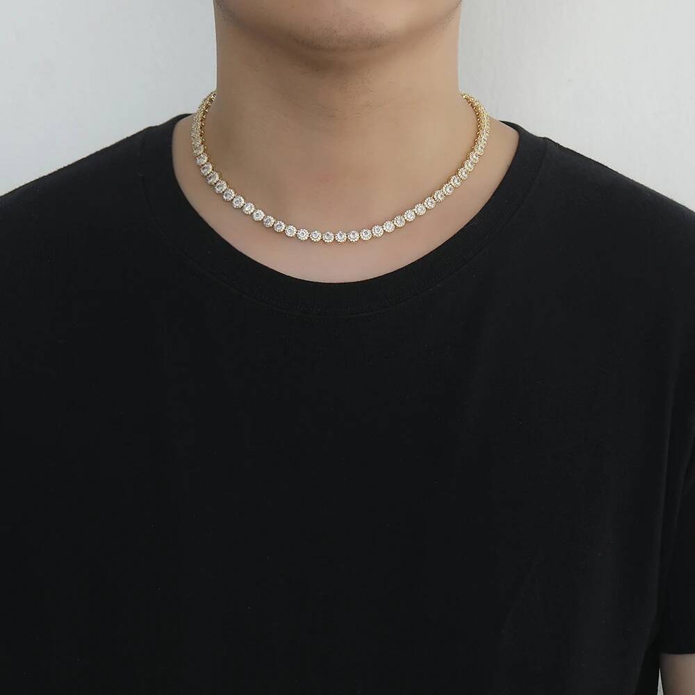 6MM Round CZ Tennis Chain Necklace for Women Fashion Accessory BC246