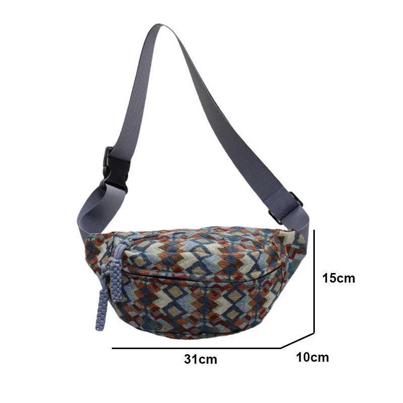 Bohemia Corduroy Belt Bags for Women Fashion Fanny Pack Female Banana Waist Bag Hip Purse Shoulder Crossbody Chest Bag Pocket W250604