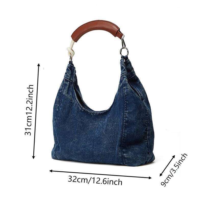 Hot Selling Premium Denim Tote Soft Leisure Commuting Underarm Spice Girl Shoulder Bag Designer Bags