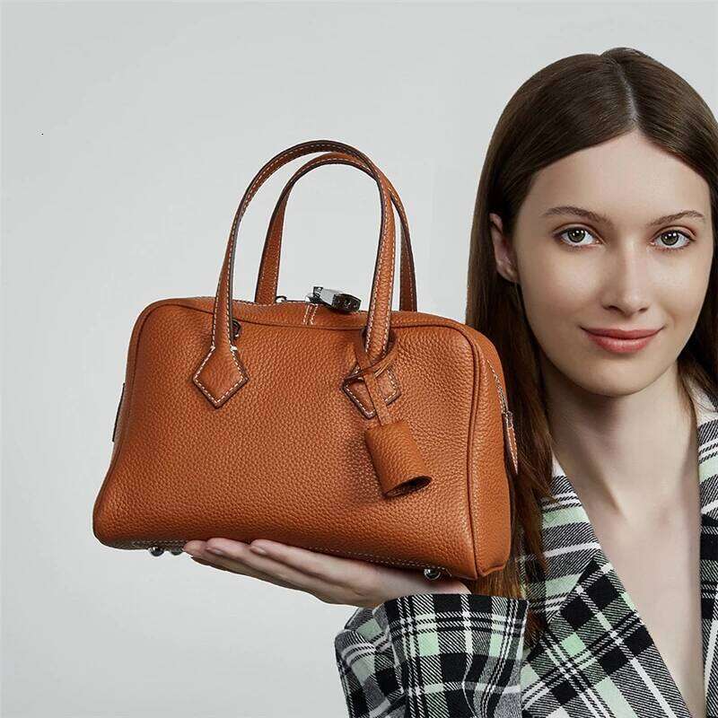 Women's Bags Designer Toptrends Genuine Leather Pillow Tote Handbags For Women Designer Top Handle Satchel Ladies Shoulder Crossbody Bags