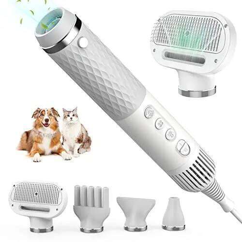 5 In 1 Portable Handheld Dog Blow With Brush For Pet Washing Hair Dryer Dog Grooming Equipment